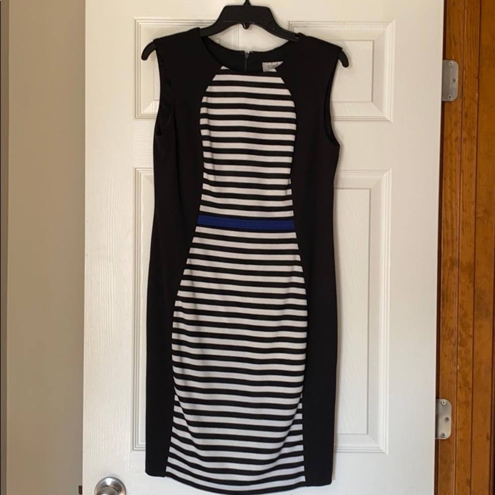 Black & White Color Block Dress Size 10